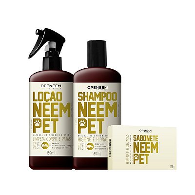 Kit Repelente para Cachorro e Gato Banho Natural Neem Openeem