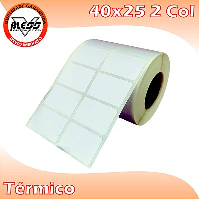 Etiqueta Térmica 40x25  2 Colunas - 10 rolos