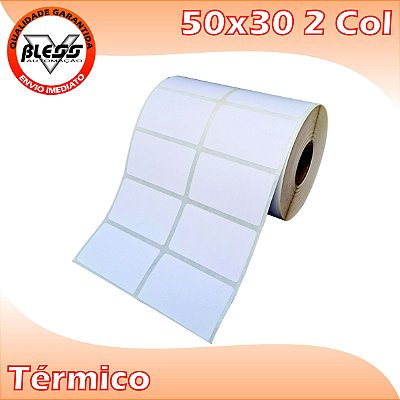 Etiqueta Térmica 50x30  2 Colunas -  10 rolos