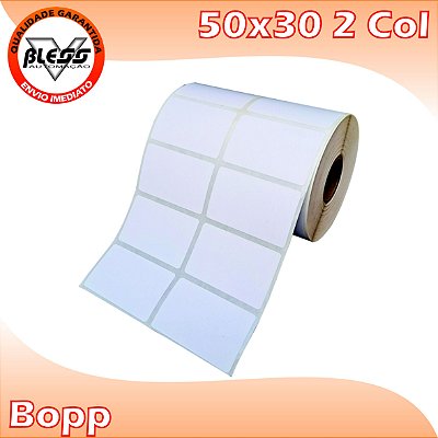 Etiqueta 50x30 2 Colunas Bopp - 10 rolos