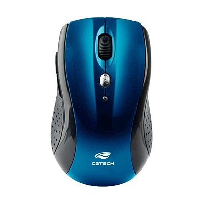 Mouse Sem Fio C3 Tech M-w012bl Preto E Azul