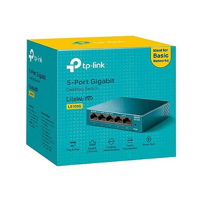 Switch Tp-link 05pt Ls105g Lite Wave Gigabit 10/100/1000Mbps