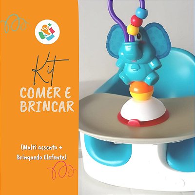 Kit Comer e Brincar 2 (Multi Assento Bumbo + Brinquedo Elefante)