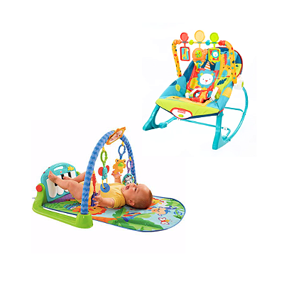 Maxibaby Cadeira de Atividades Funny 360° com Piano Musical Leão, 2 em 1,  Base giratória, Brinquedos Interativos com Luzes e Som (Até 18kgs),  Multicolorido