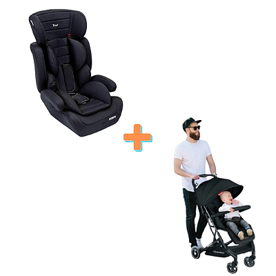 Kit Cadeira automóvel tour + Carrinho compacto oppa