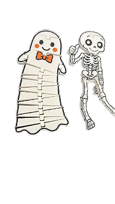 Combo Fantasma Camarada + Esqueleto Divertido ARTICULADOS