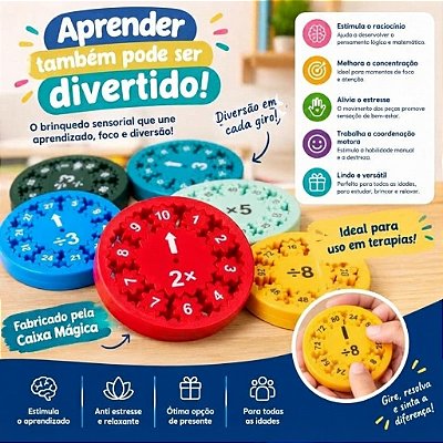 Gira-gênio Spinner Matemático Para Crianças | Fidget Spinner