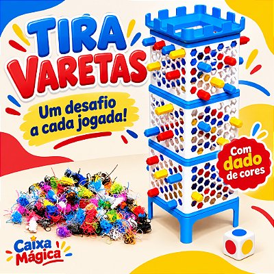 Jogo Tira Varetas Torre de Desafio | Brinquedo Educativo de Estratégia - Estimula a coordenação motora