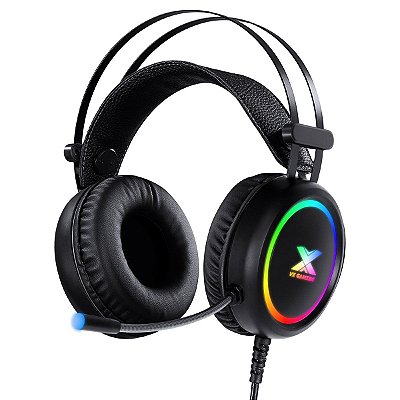 Fone De Ouvido Headset Gamer Aura Audio 7.1 Com Vibração Led Rgb Usb, Microfone Flexível Com Software - Gh500 [F018]