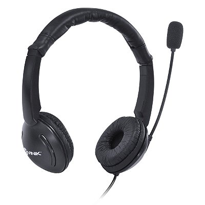 Fone De Ouvido Headset Corp Usb Com Microfone - Preto - Vk390 [F018]