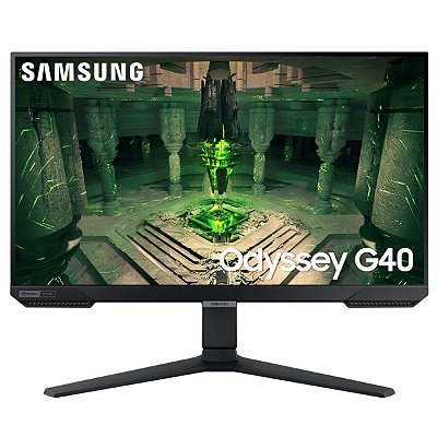 Monitor Gamer Samsung Odyssey G40 25" Fhd 240 Hz 1Ms Ajuste De Altura Hdmi Dp Gsync Freesync Preto - Ls25Bg400Elxzd [F01