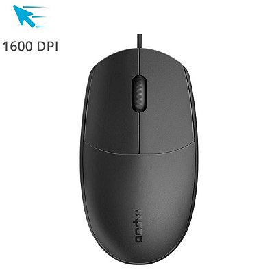 Mouse Com Fio 1600Dpi Ra017 Preto [F018]
