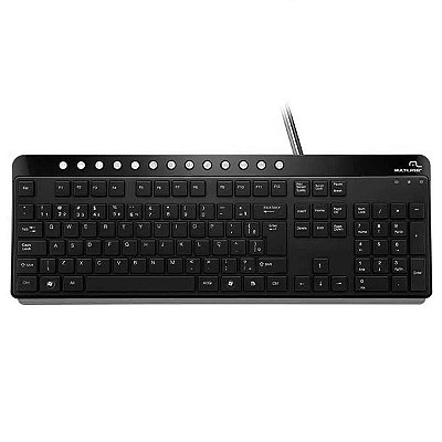 Teclado Com Fio Comfort Multimidia Com Teclas Chocolate Preto Tc143 [F018]