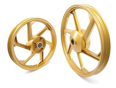 JOGO RODA BIZ 125 DOURADA (F.DISCO) SHIELD 2418966-JOG