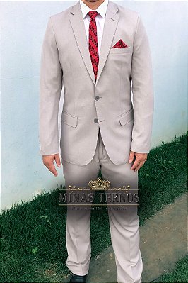 COSTUME MICROFIBRA AREIA LUXO (Calça e Paletó)
