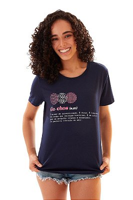 Camiseta Tradução dos Cachos Azul Marinho   - Super Cacheada