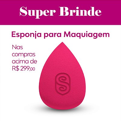 **🎁**  Brinde - Esponja de Maquiagem - Super Cacheada