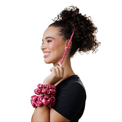 Prendedores de Cetim Premium Antrifrizz - Pink - Super Cacheada