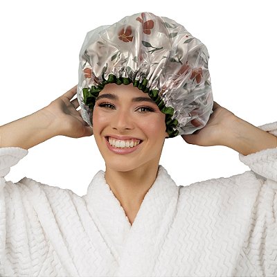 Touca de Banho e Umectação com Cetim Premium - CN - Renovação - Super Cacheada