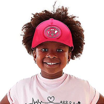Boné Infantil Aberto com Revestimento Interno de Cetim - Miami Pink - Super Cacheada