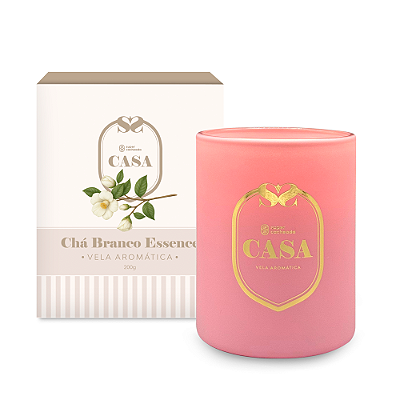 Vela Aromática Chá Branco Essence 200g - Super Cacheada