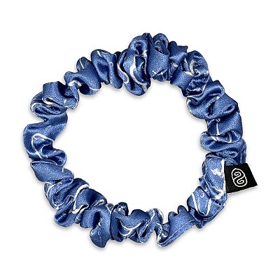 Xuxinha Slim de Cetim Premium Antifrizz Pérolas do Mar - Azul - Super Cacheada