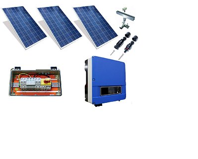 KIT GERADOR SOLAR FOTOVOLTAICO - 0,99kWp