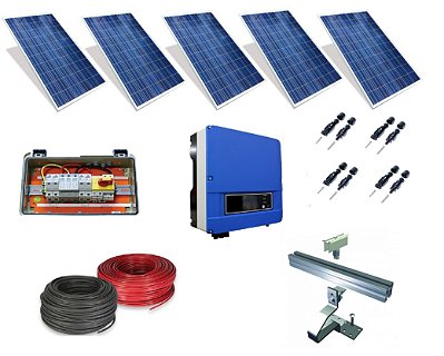 KIT GERADOR SOLAR FOTOVOLTAICO - 1,65kWp