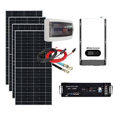 Kit Gerador de Energia Solar Off Grid c/ Inv-car - 2,34kWp 48V Lítio