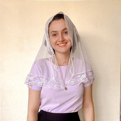 Véu Virgem Poderosa - Oval
