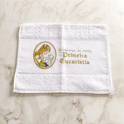 Toalha Lembrança da Primeira Eucaristia - Modelo 04