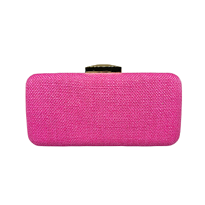 Bolsa clutch retangular fecho dourado - Rosa Pink