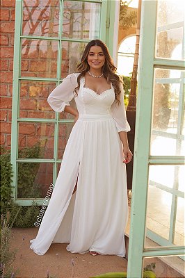 vestidos longos para casamento plus size