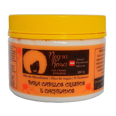 Gel Creme Ativador de Cachos 350g - Negra Rosa