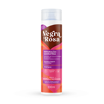 Shampoo Reparação Queratina 300ml - Negra Rosa