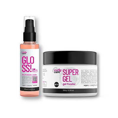 Combo Super Gel Fixador + Gloss Óleo Finalizador - Curly Care