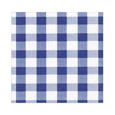 Guardanapo de papel Vichy - Xadrez Azul Escuro (33cm - 20 unidades)