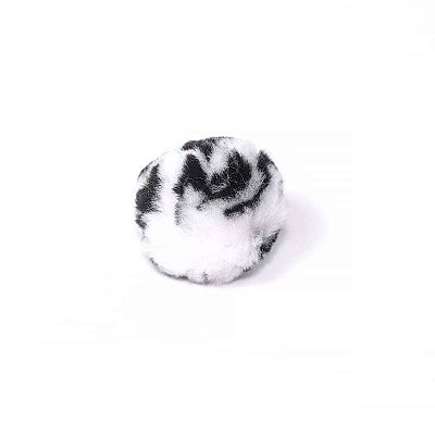 Pompom gigante - Preto e Branco (4 cm - 10 unidades)