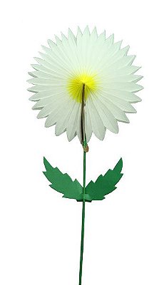 Flor de papel margarida - Daisy (12 cm de diâmetro - 1 peça)