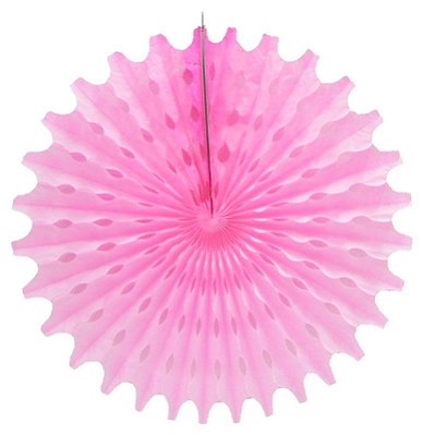 Leque de papel seda - Rosa (49 cm - 1 unidade)