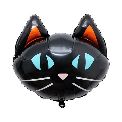 Balão gigante Halloween - Gato preto (unidade - 62x65 cm)