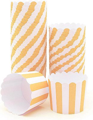 Formas de papel forneáveis para Cupcake - Tangerina (20 unidades)