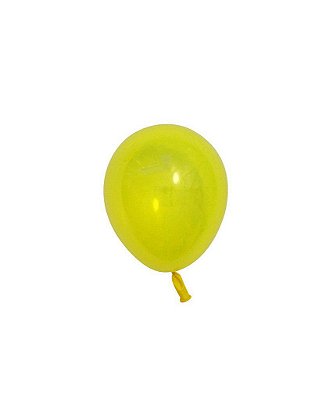 Mini balão látex 5" - Amarelo (unidade)