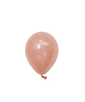 Mini balão látex 5" - Rose Gold (unidade)