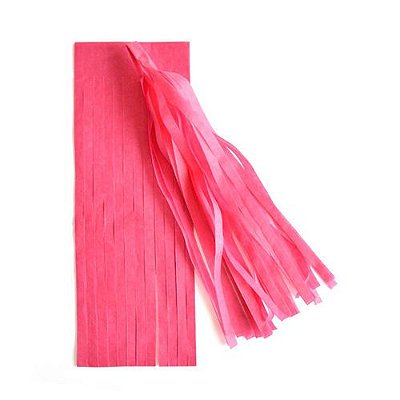 Guirlanda / Cauda Balão Franjas - Pompom Pink (5un) 