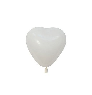 Mini balão Coração 6" - Branco (1 unidade)