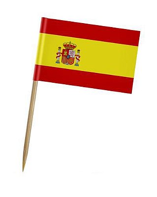 Pick dupla face - Bandeira Espanha (100 unidades)