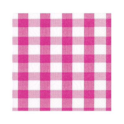 Guardanapo de papel Vichy - Xadrez Pink (33cm - 20 unidades)