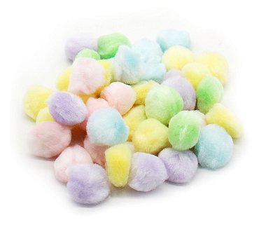 Pompom cores sortidas - Candy Colors (2.5 cm - 20 gramas)