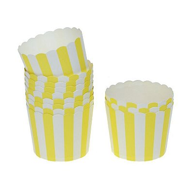 Formas de papel forneáveis para Cupcake - Amarelo (20 unidades)